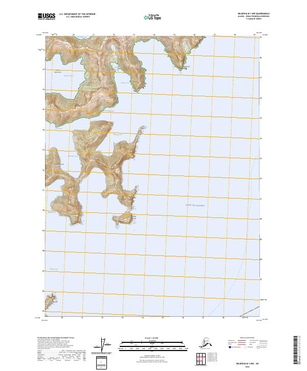 Seldovia B-1 NW topographic map thumbnail