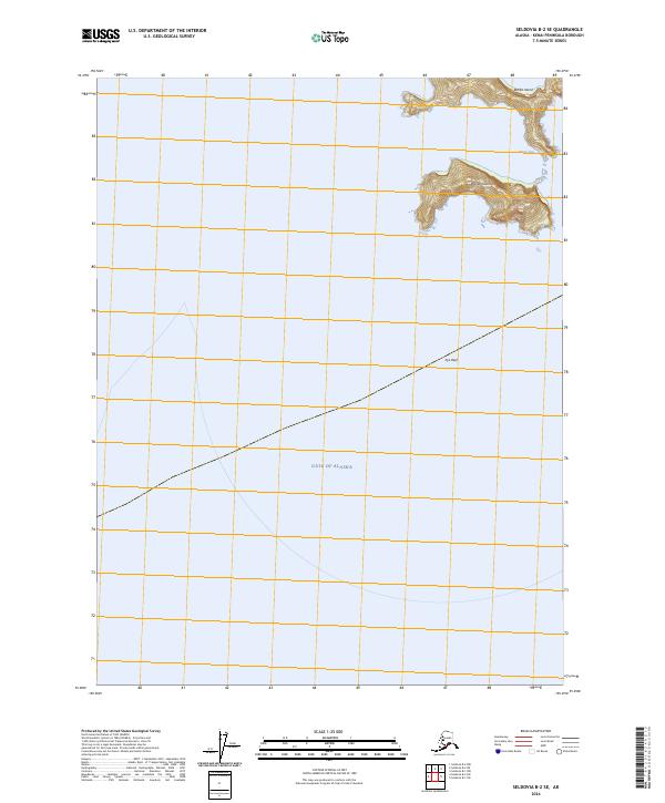 Seldovia B-2 SE topographic map thumbnail
