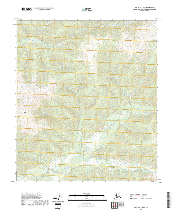Big Delta A-1 SW topographic map thumbnail