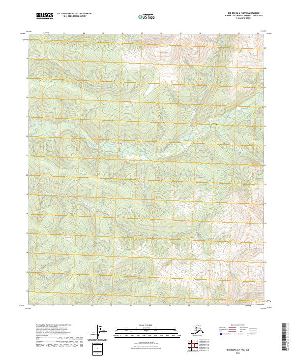 Big Delta A-1 NW topographic map thumbnail