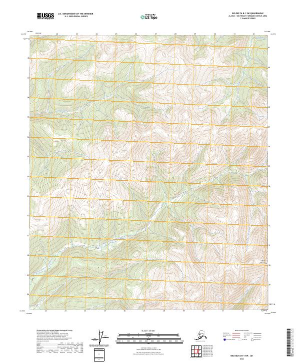 Big Delta B-1 SW topographic map thumbnail