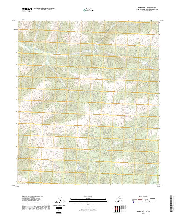Big Delta B-2 SE topographic map thumbnail