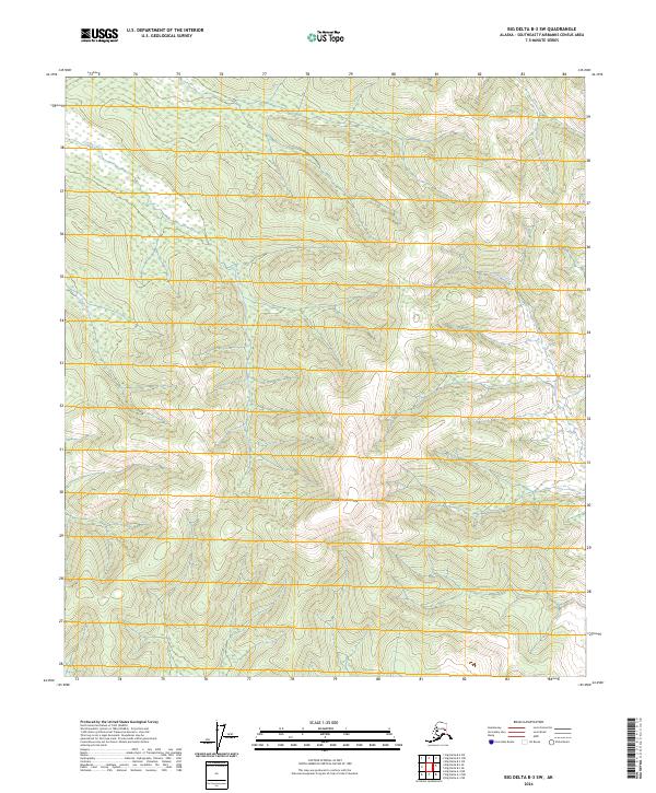 Big Delta B-3 SW topographic map thumbnail