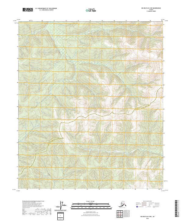 Big Delta B-4 NW topographic map thumbnail