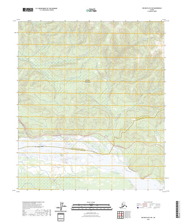 Big Delta B-5 SW topographic map thumbnail