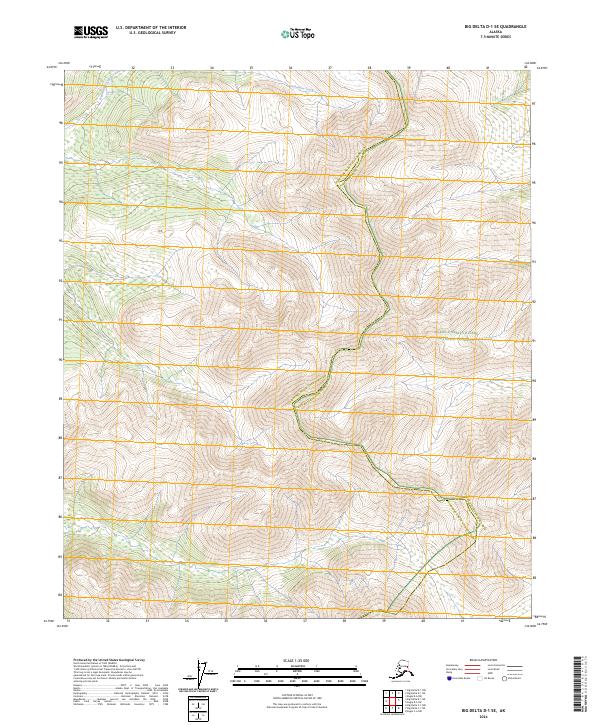 Big Delta D-1 SE topographic map thumbnail