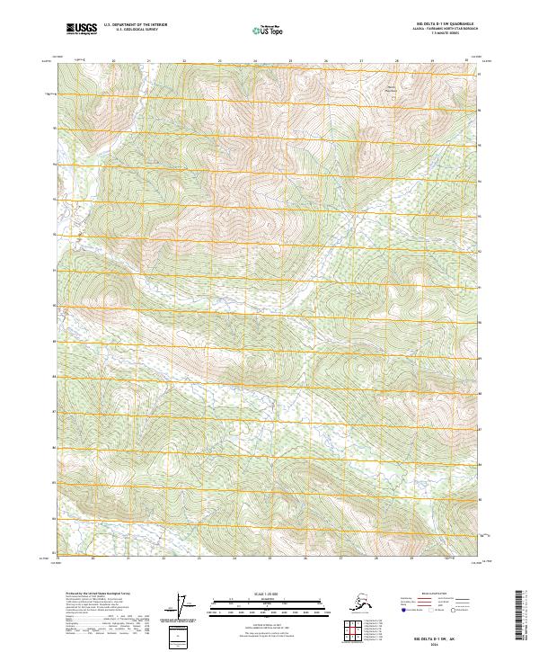 Big Delta D-1 SW topographic map thumbnail