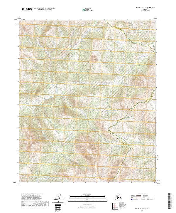 Big Delta D-1 NE topographic map thumbnail
