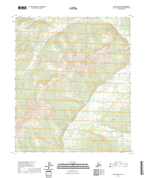 Big Delta D-2 SE topographic map thumbnail
