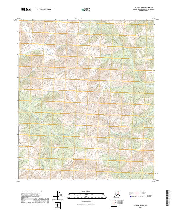 Big Delta D-2 SW topographic map thumbnail