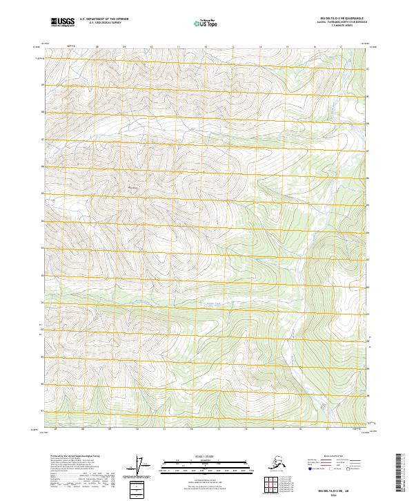Big Delta D-2 NE topographic map thumbnail