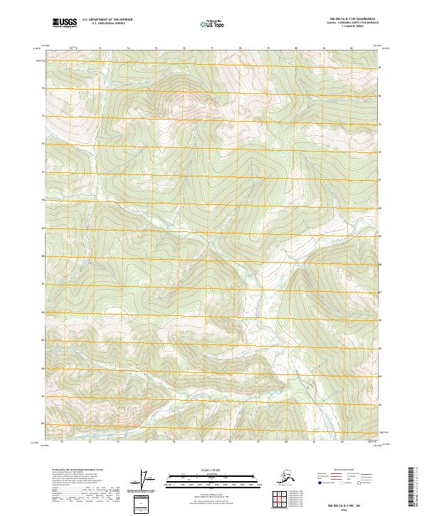 Big Delta D-3 SW topographic map thumbnail