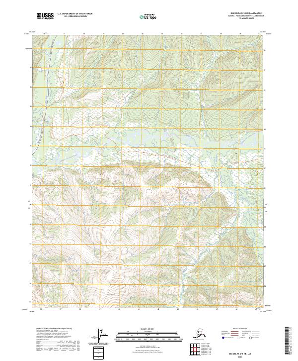 Big Delta D-5 NE topographic map thumbnail