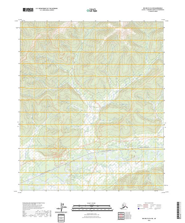 Big Delta D-6 NE topographic map thumbnail
