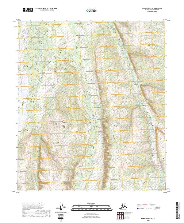 Fairbanks A-6 SW topographic map thumbnail