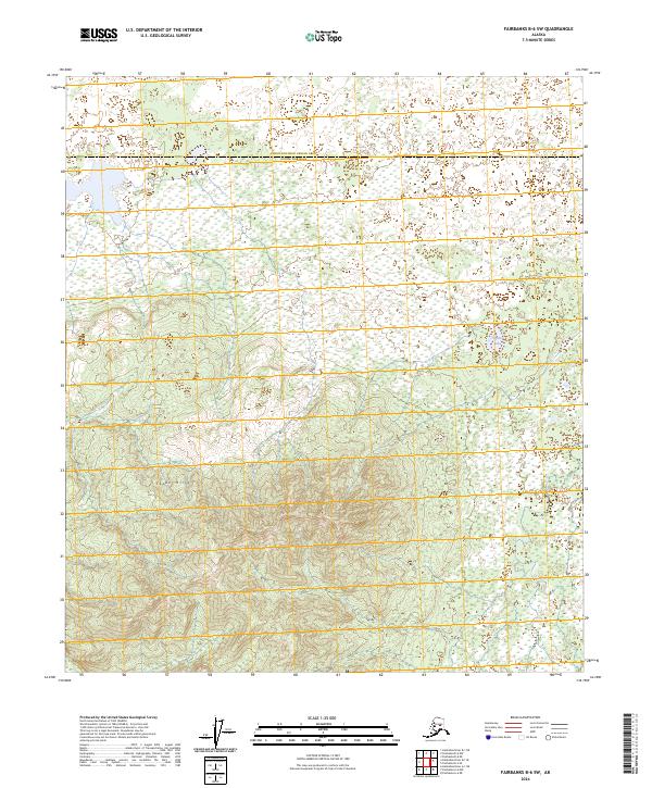 Fairbanks B-6 SW topographic map thumbnail