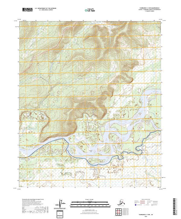 Fairbanks C-3 NW topographic map thumbnail