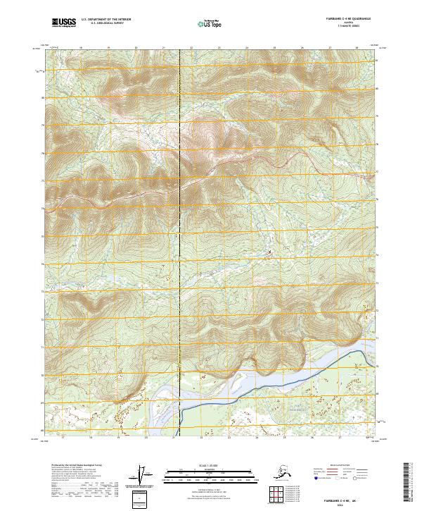 Fairbanks C-4 NE topographic map thumbnail
