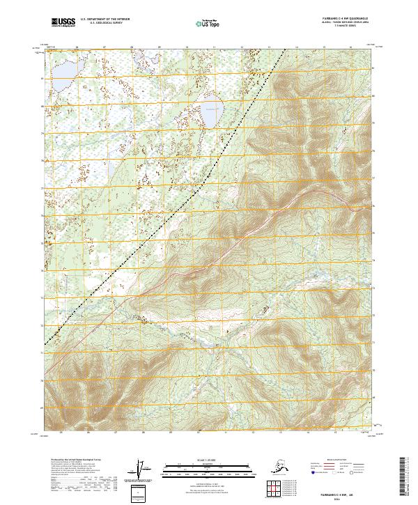 Fairbanks C-4 NW topographic map thumbnail