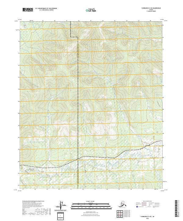 Fairbanks D-4 SE topographic map thumbnail