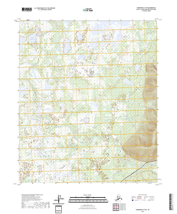 Fairbanks D-4 SW topographic map thumbnail