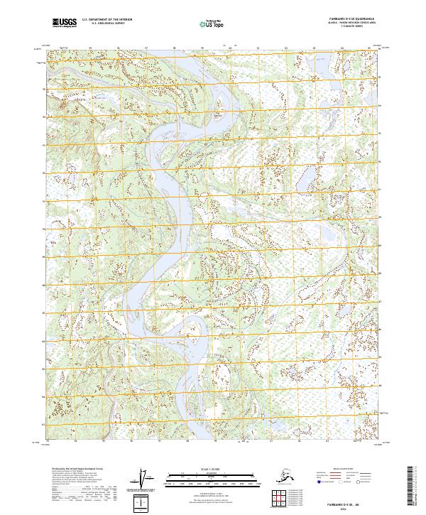 Fairbanks D-5 SE topographic map thumbnail