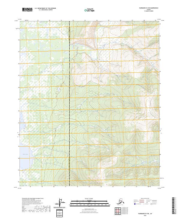 Fairbanks D-4 NE topographic map thumbnail