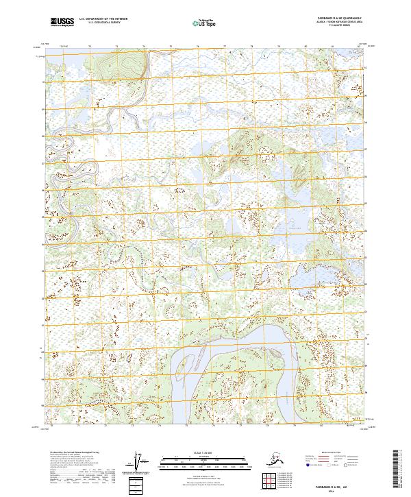 Fairbanks D-6 NE topographic map thumbnail