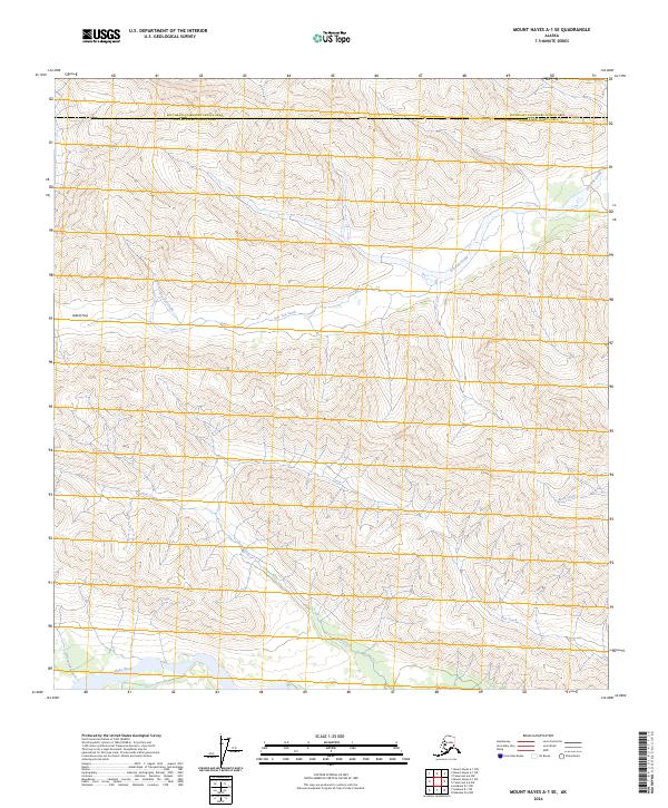 Mount Hayes A-1 SE topographic map thumbnail