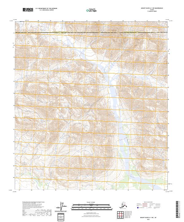 Mount Hayes A-1 SW topographic map thumbnail