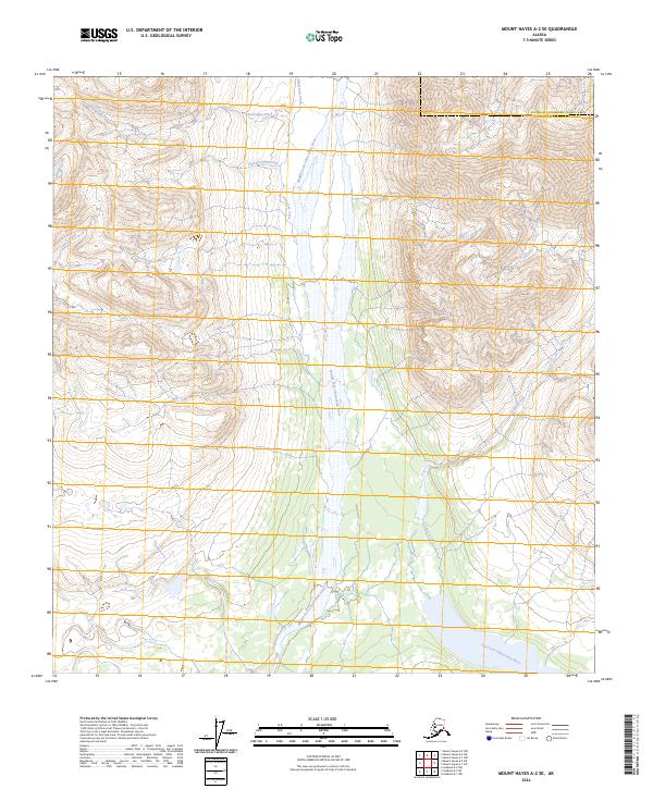 Mount Hayes A-2 SE topographic map thumbnail