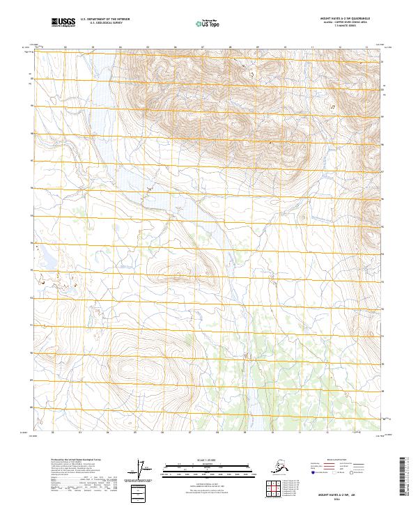 Mount Hayes A-2 SW topographic map thumbnail