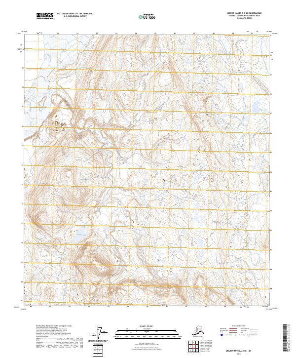 Mount Hayes A-3 SE topographic map thumbnail