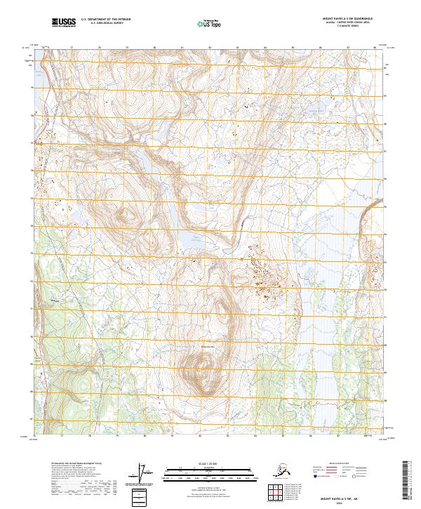 Mount Hayes A-3 SW topographic map thumbnail