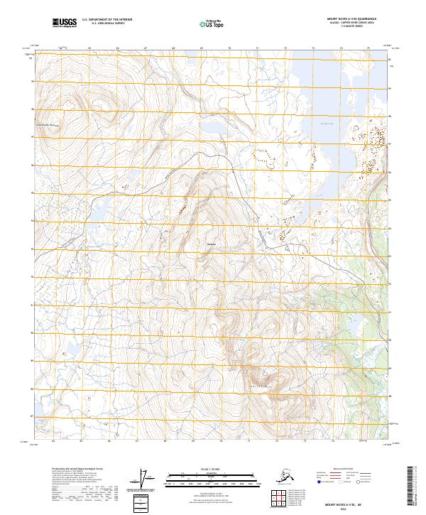 Mount Hayes A-4 SE topographic map thumbnail