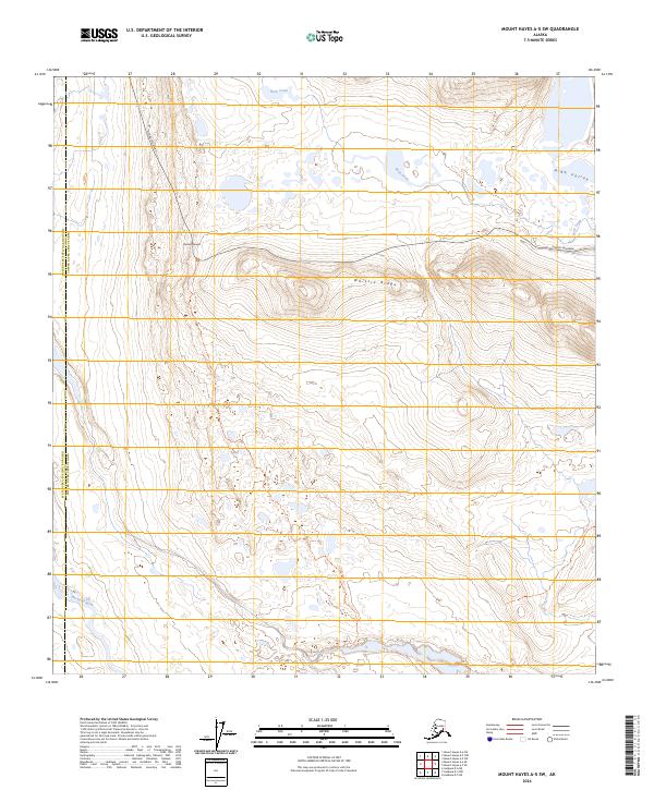Mount Hayes A-5 SW topographic map thumbnail
