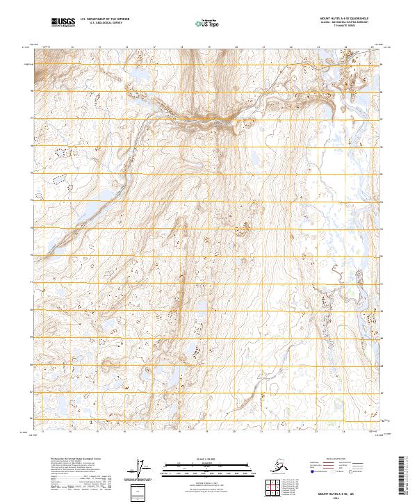 Mount Hayes A-6 SE topographic map thumbnail