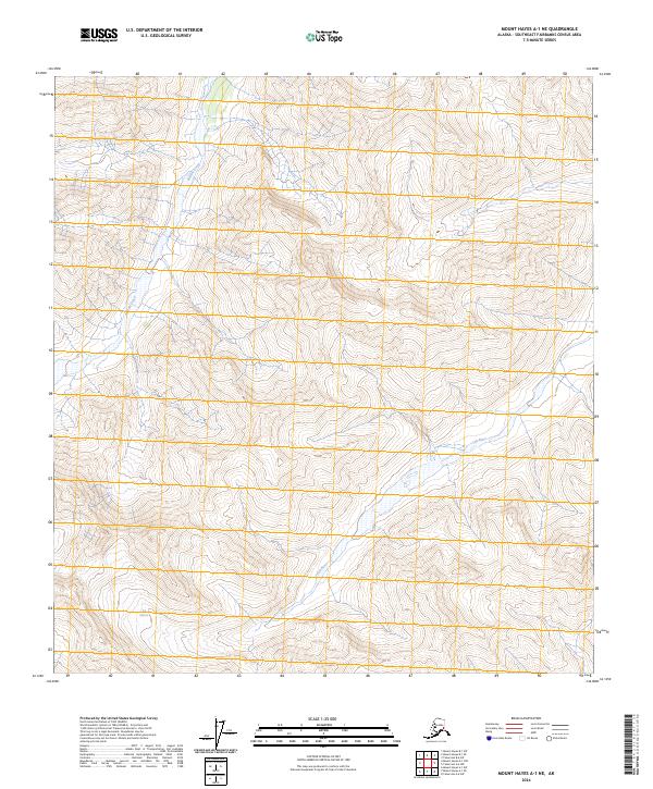 Mount Hayes A-1 NE topographic map thumbnail