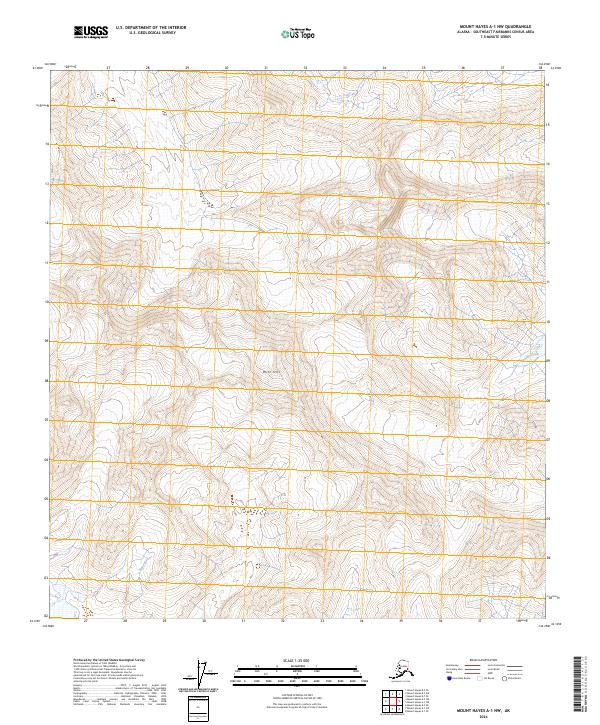 Mount Hayes A-1 NW topographic map thumbnail