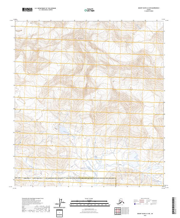 Mount Hayes A-2 NE topographic map thumbnail