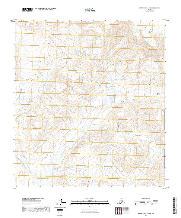 Mount Hayes A-2 NW topographic map thumbnail