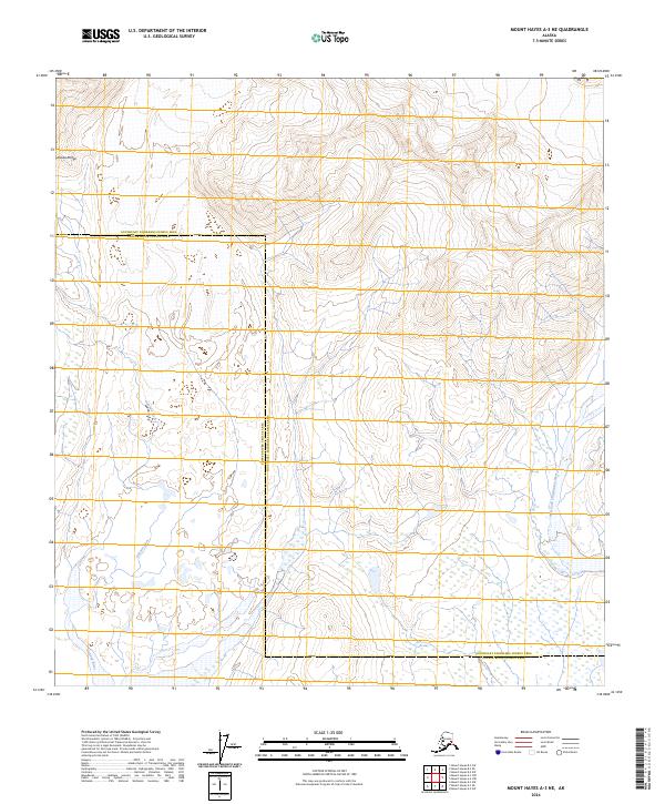 Mount Hayes A-3 NE topographic map thumbnail