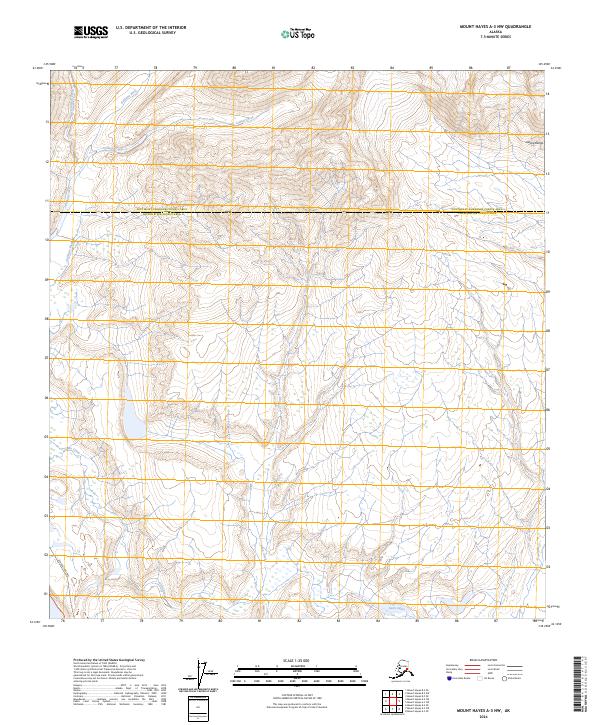 Mount Hayes A-3 NW topographic map thumbnail
