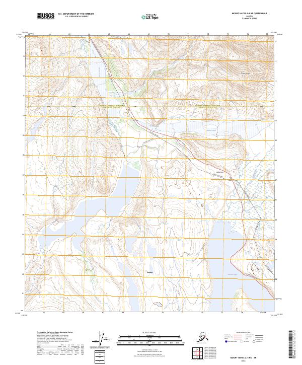 Mount Hayes A-4 NE topographic map thumbnail