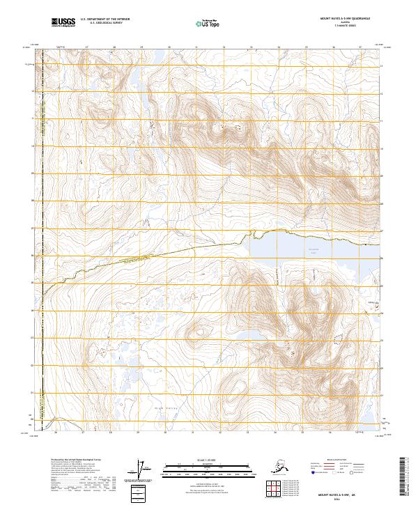Mount Hayes A-5 NW topographic map thumbnail