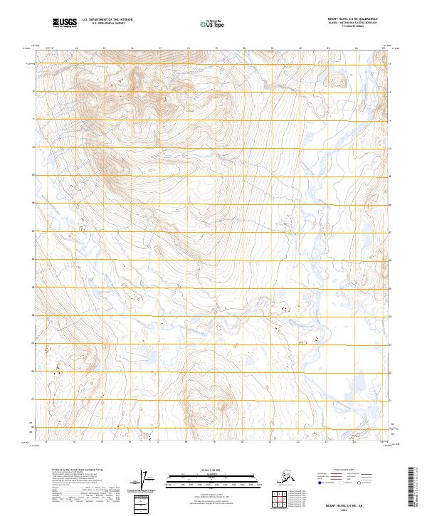 Mount Hayes A-6 NE topographic map thumbnail