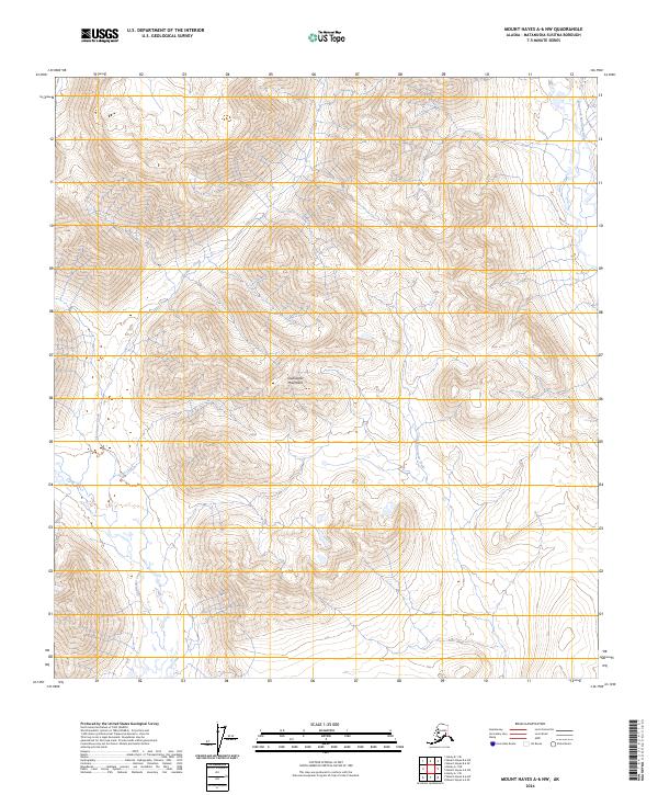 Mount Hayes A-6 NW topographic map thumbnail
