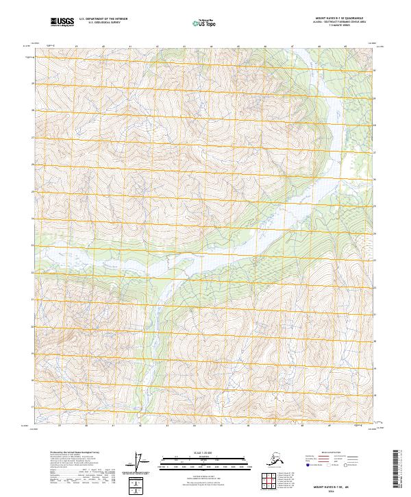 Mount Hayes B-1 SE topographic map thumbnail