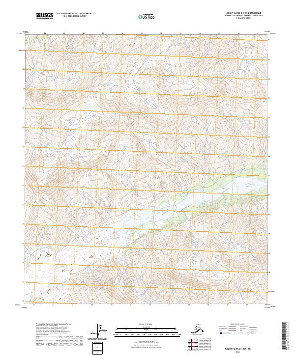 Mount Hayes B-1 SW topographic map thumbnail