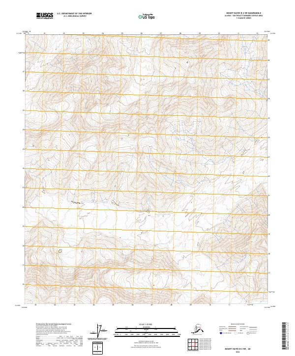 Mount Hayes B-2 SW topographic map thumbnail